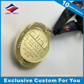 Swivel 3D Shiny Gold Company Prize Medal